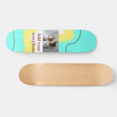 Skateboard simple minimum AJOUTER VOTRE TEXTE PHOTO NOËL yell (Horz)