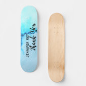 Skateboard simple minimum calligraphy thank you add nam (Recto)
