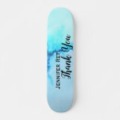 Skateboard simple minimum calligraphy thank you add nam (Devant)