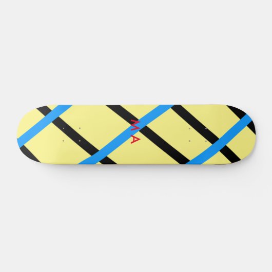 Skateboard Simple monogramme ajouter votre nom lettre man min (Horz)