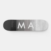 Skateboard Simple monogramme ajouter votre nom lettre man min (Horz)