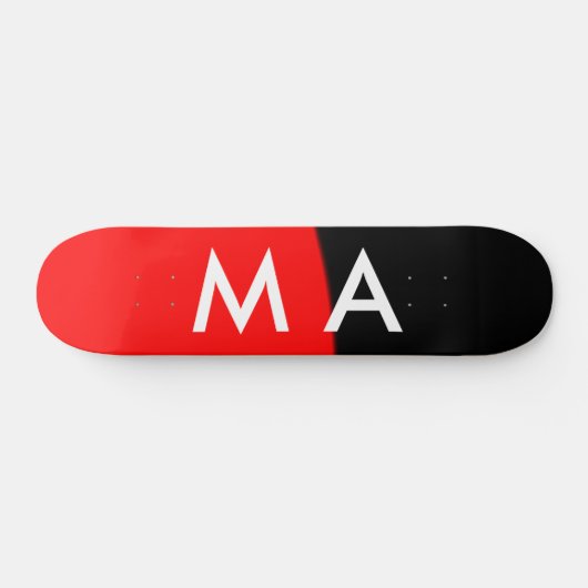 Skateboard Simple monogramme ajouter votre nom lettre man min (Horz)