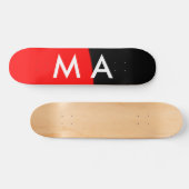 Skateboard Simple monogramme ajouter votre nom lettre man min (Horz)
