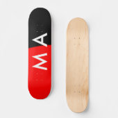 Skateboard Simple monogramme ajouter votre nom lettre man min (Recto)