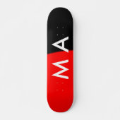 Skateboard Simple monogramme ajouter votre nom lettre man min (Devant)