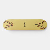 Skateboard Simple monogramme ajouter votre nom lettre man min (Horz)