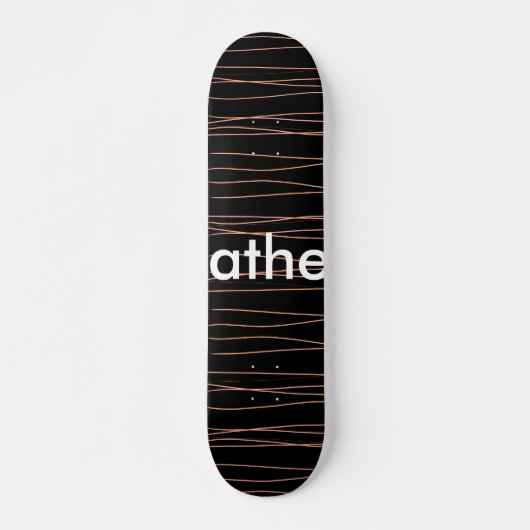 Skateboard Simple monogramme ajouter votre nom lettre man min (Devant)