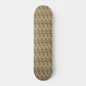 Skateboard Simple Motif d'art tribal Brown (Devant)