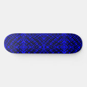 Skateboard Simple Scribble | Carreaux miroir | Bleu | (Horz)