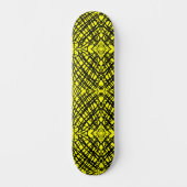 Skateboard Simple Scribble | Carreaux miroir | Jaune | (Recto)