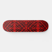Skateboard Simple Scribble | Carreaux miroir | Rouge | (Horz)