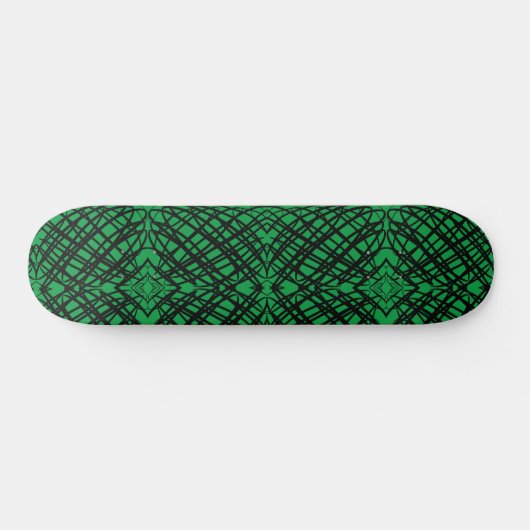Skateboard Simple Scribble | Carreaux miroir | Vert | (Horz)