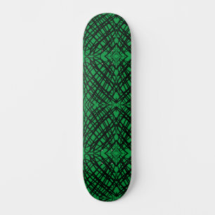 Skateboard Simple Scribble Carreaux miroir Vert