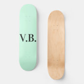 Skateboard Simple solid color add name text monogram   (Recto)