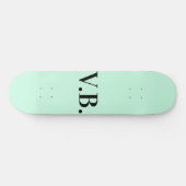 Skateboard Simple solid color add name text monogram   (Horz)