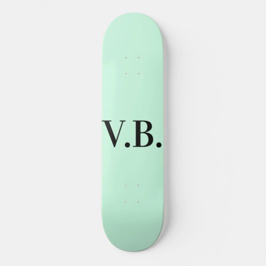 Skateboard Simple solid color add name text monogram (Recto)
