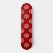 Skateboard Simply Christmas Collection Red & White Snowflake (Devant)