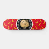 Skateboard Singe et Bananes Party Rouge et Noir (Horz)