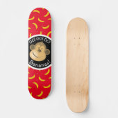 Skateboard Singe et Bananes Party Rouge et Noir (Recto)