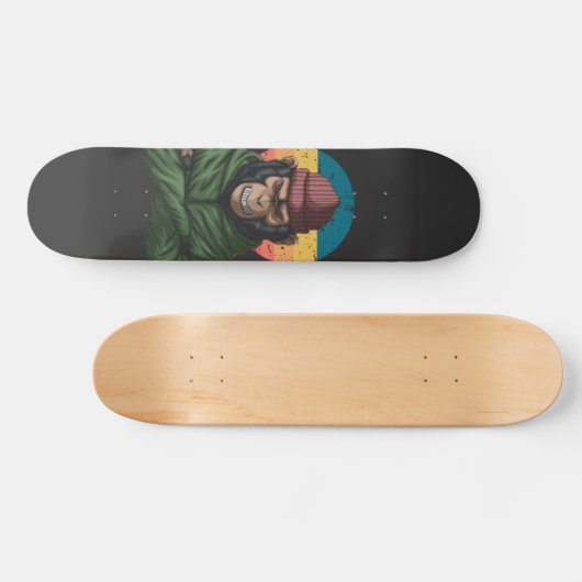 Skateboard Singe vert en colère (Horz)