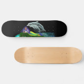 Skateboard Sirène avec dauphins (Horz)