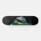 Skateboard Sirène avec dauphins (Horz)