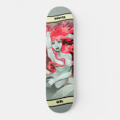 Skateboard Sirène avec skate à cheveux rouges (Recto)