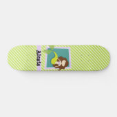 Skateboard Sirène; Graines de chaux vert et blanc (Horz)