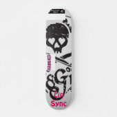 Skateboard sk8ter, cool, krooked, synchronisation de lèvre (Devant)
