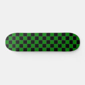 Skateboard Skate À damiers noir et vert (Horz)