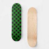 Skateboard Skate À damiers noir et vert (Recto)