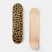 Skateboard Skate avec Gras Cuir Cheetah Design (Recto)