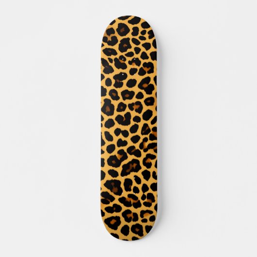 Skateboard Skate avec Gras Cuir Cheetah Design (Devant)
