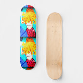Skateboard skate blonde mermaid (Recto)