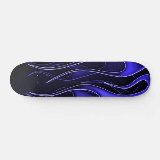 Skateboard Skate Blue Flames (Horz)