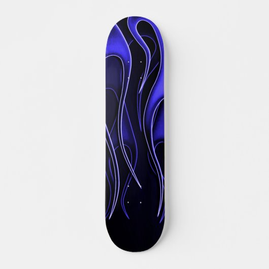 Skateboard Skate Blue Flames (Devant)