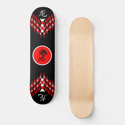Skateboard Skate chinois Dragon (Recto)