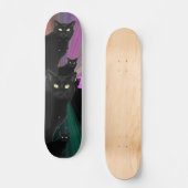 Skateboard Skate de chat noir (Recto)