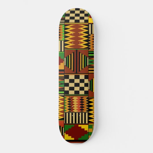 Skateboard Skate de conception Kente en Afrique (Recto)