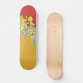 Skateboard Skate de dragon jaune (Recto)