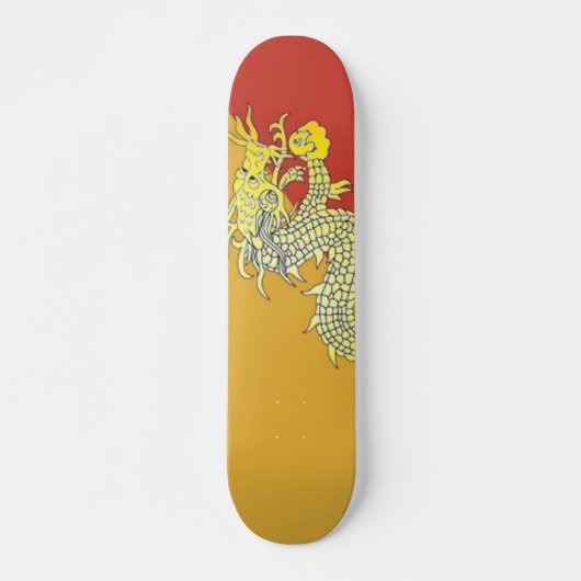 Skateboard Skate de dragon jaune (Devant)