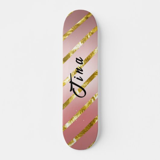 Skateboard skate de parties scintillant rose mignon (Devant)