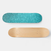 Skateboard Skate de Parties scintillant turquoise (Horz)