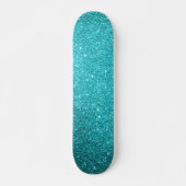 Skateboard Skate de Parties scintillant turquoise (Devant)