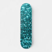 Skateboard Skate de Parties scintillant turquoise (Devant)