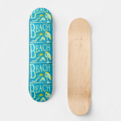 Skateboard skate de plage bleu (Recto)