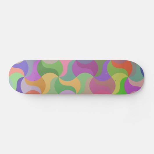 Skateboard skate en mosaïque pastel (Horz)