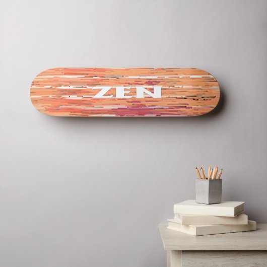 Skateboard Skate en roseaux blancs Zen (Art mural (Horz))