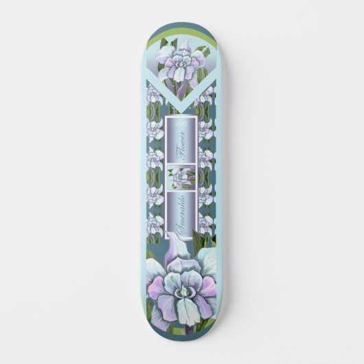 Skateboard Skate Fleur Smeraldo (Recto)