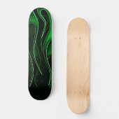 Skateboard Skate Green Flames (Recto)